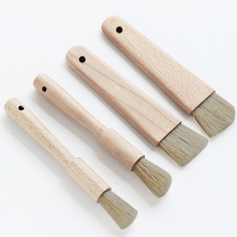 Kitchen Barbecuing Oil Basting Baking Brushes Wooden Handle Sauce Butter Pastry Brush Baking Cooking Tools Bakeware