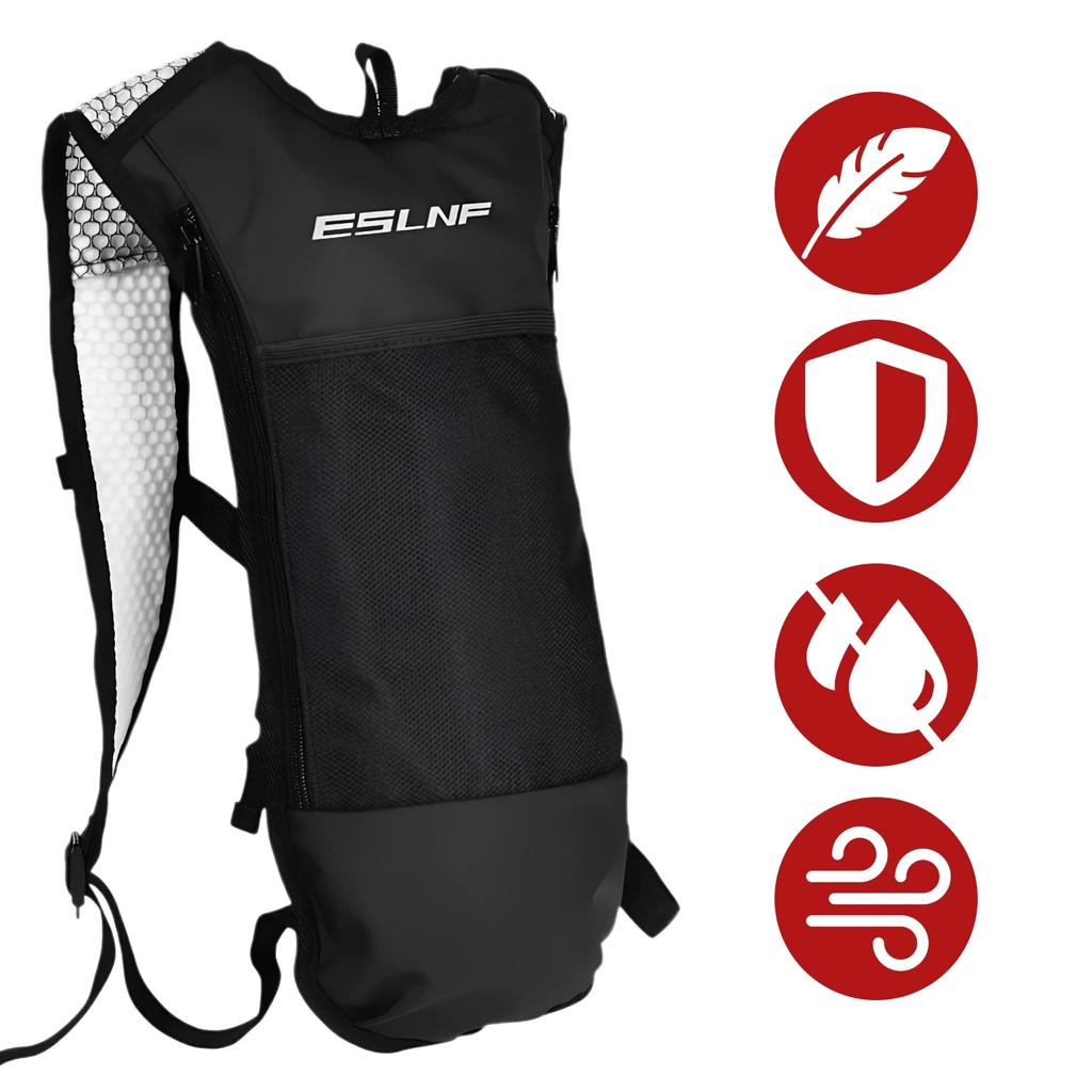 Bicycle Backpack Back Bag with 2L Hydration Tank for Cyclists, Running, Black