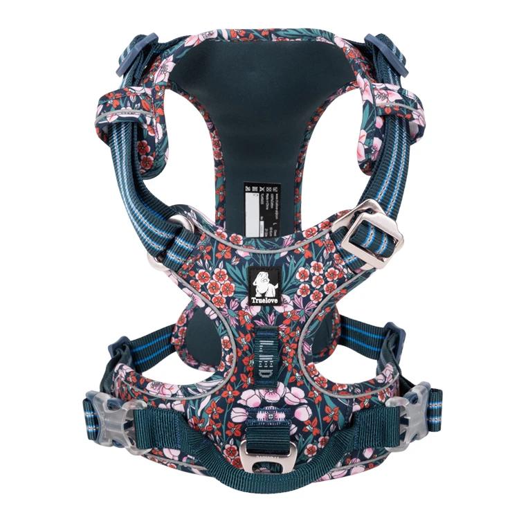 Pet Harness No Pull Nylon Reflective Dog Harness Adjustable Comfortable Control Step-In Brilliant Truelove Tlh5654