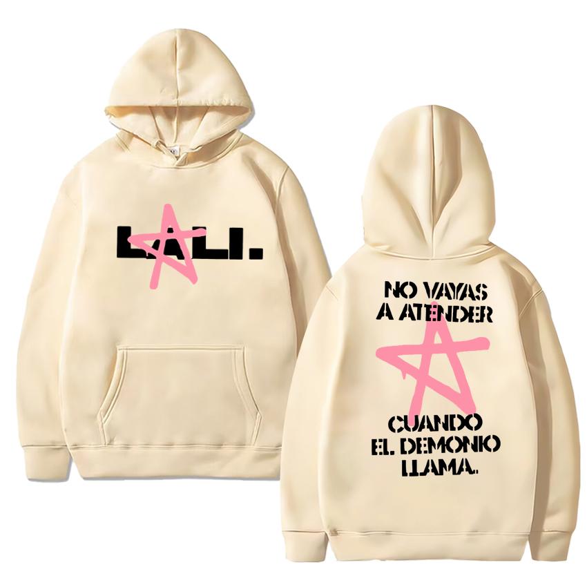 Hot Singer Lali Esposito Tour 2025 Double Sided Printed Hoodie Autumn Winter Men Women Fashion Sweatshirt Unisex Cotton Pullover