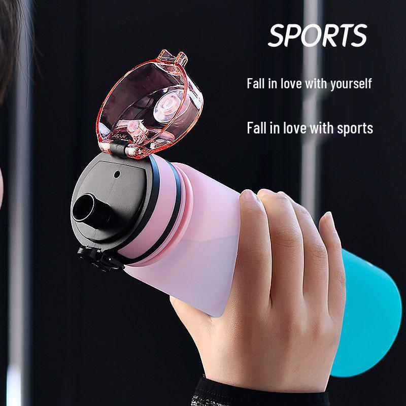 Large Capacity Gradient Sports Water Bottle - Portable, Stylish Summer Cup for Students