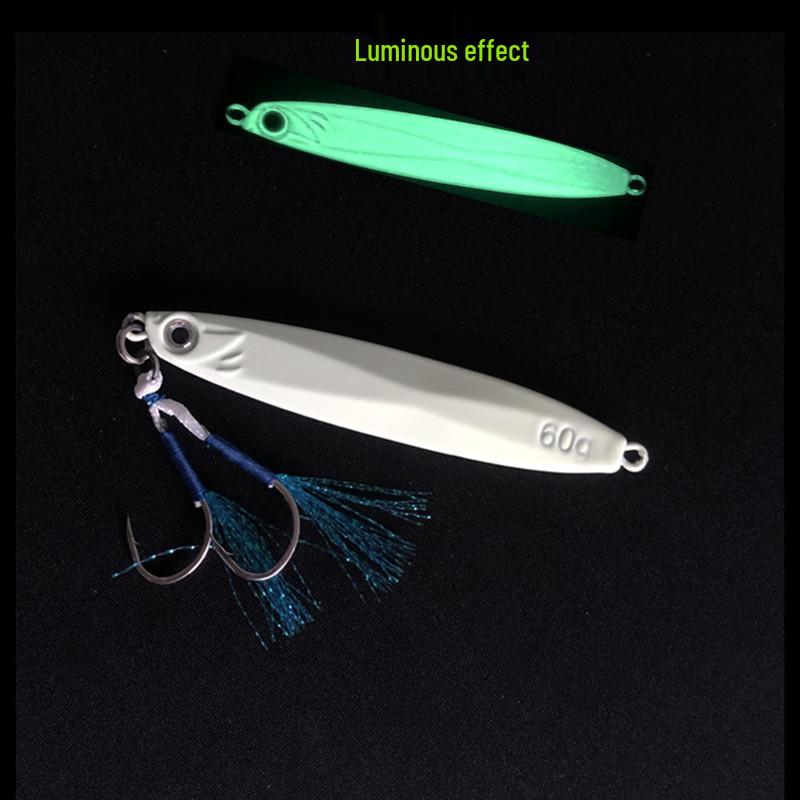 Slow Jigging Double Hook Hard Bait Iron Plate Lure for Freshwater and Saltwater Fishing
