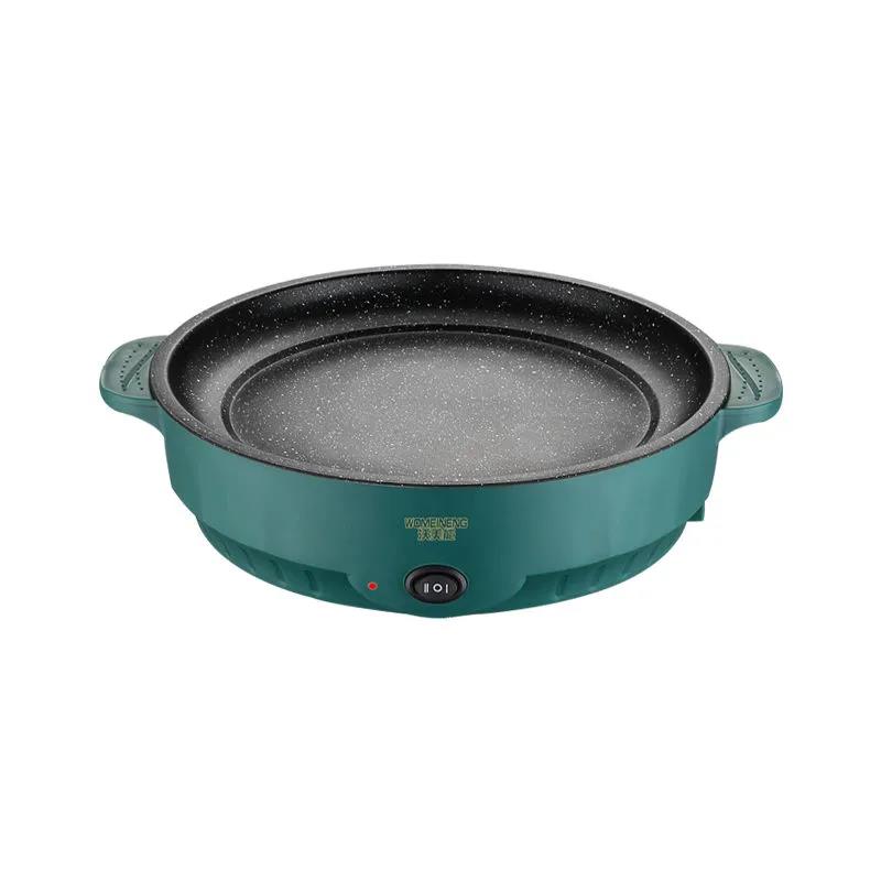 600W Steak Frying Pan Electric Bakeware Flat Bottom Frying Pan Barbecue Nonstick Pan Kitchen Supplies