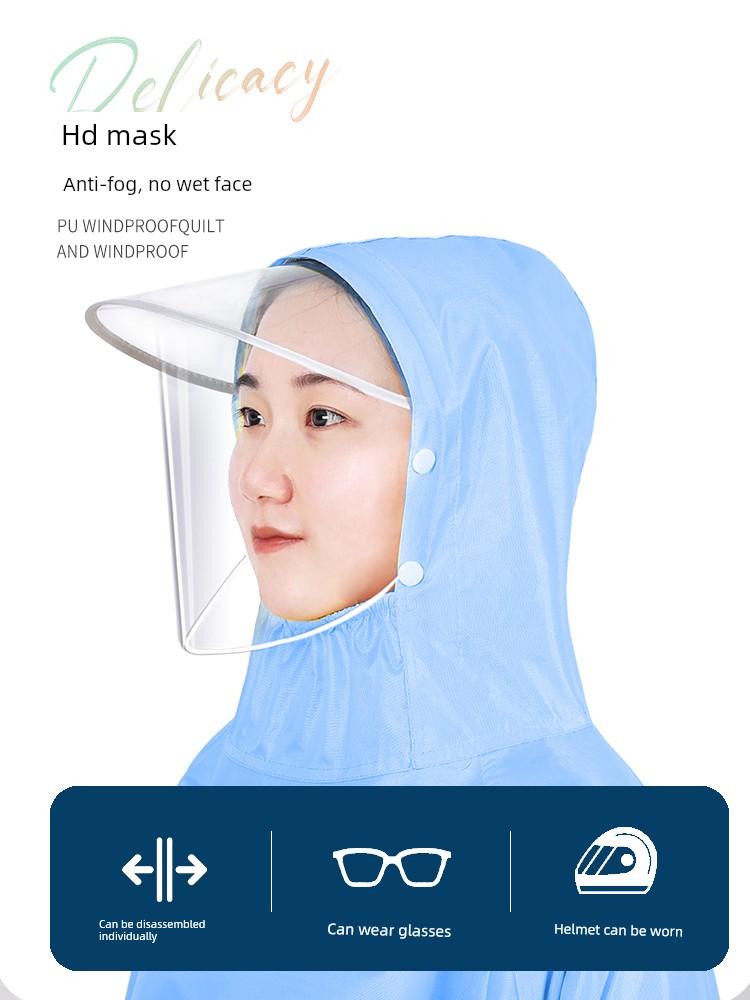 Bicycle Raincoat for Junior High School Students Single Mountain Bike for School Rainstorm Prevention Men and Women Riding Outer Wear Poncho