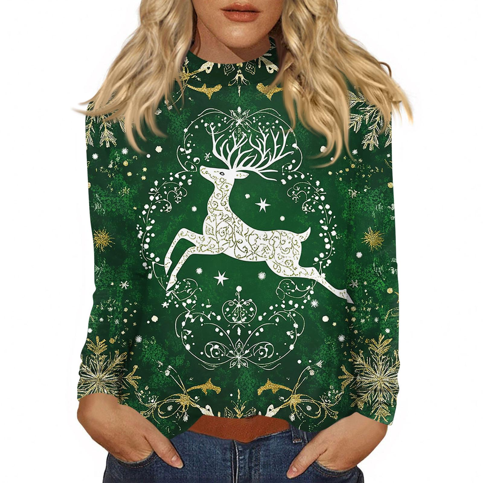 

Женская осенняя повседневная толстовка с длинным рукавом, винтажный принт, топ с высоким воротом, пуловер S