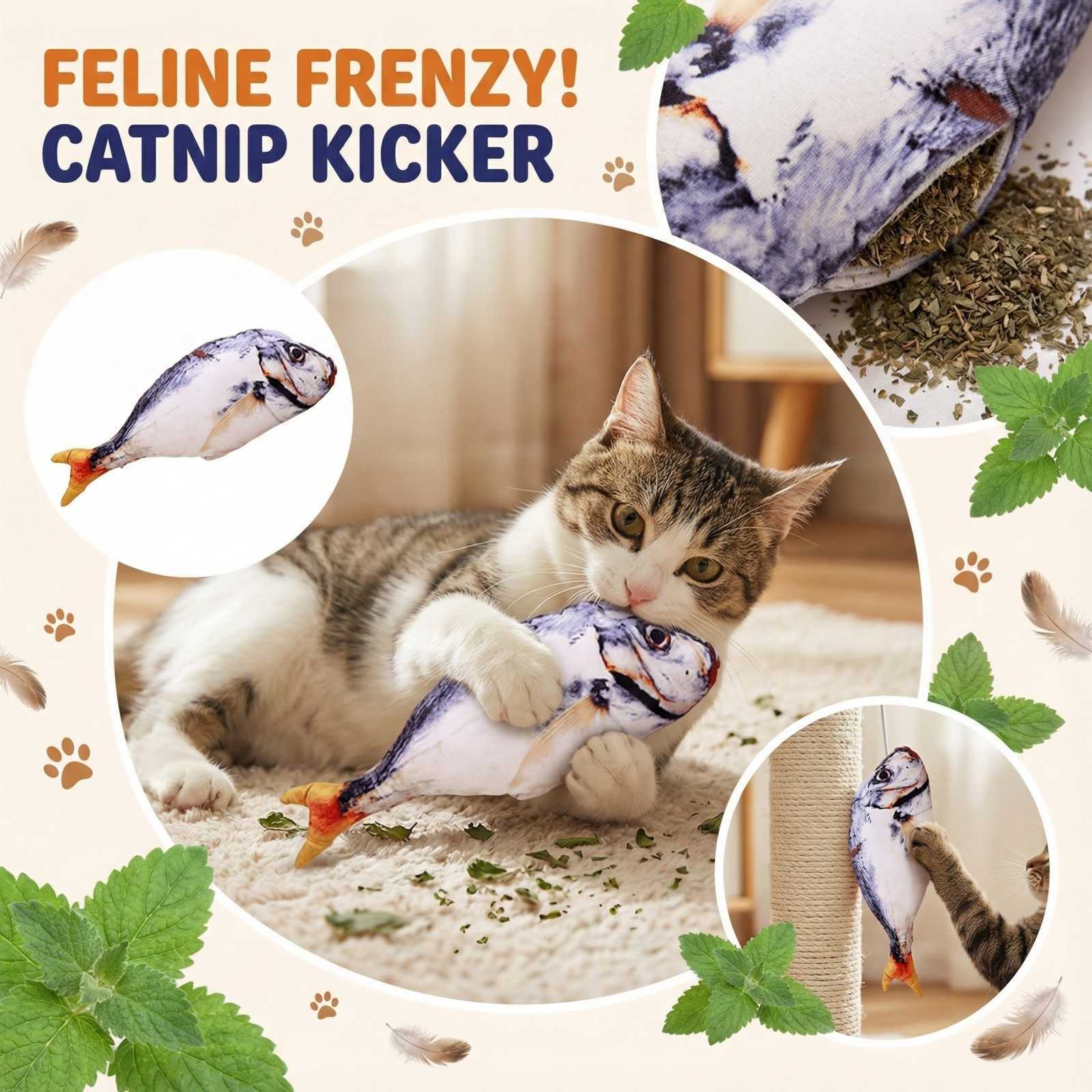 Simulated Fish, Chew Toy Doll, Catnip Teething Toy, One Size