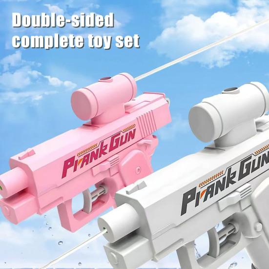 Prank Water Shooter Toy Two-Way Water Sprinkler Refillable Prank Spray Forward Backward Outdoor Water Play Toy for Office School