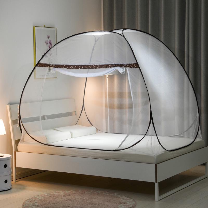 Mongolian Yurt Foldable Mosquito Net for Home & Dorm Bunk Beds - No Installation Needed