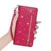Custodia a Portafoglio Flip in Pelle con Zip Glitterata Per Samsung A57 A37 A17 A56 A36 A26 A16 A55 A35 A25 A15 A54 A34 5G S21 FE S22 S23 S24 Plus S25 Edge S26 Ultra