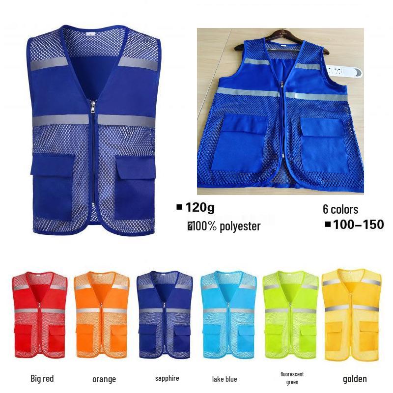 Custom Logo Breathable Mesh Reflective Vest for Public Service & Volunteer Activities