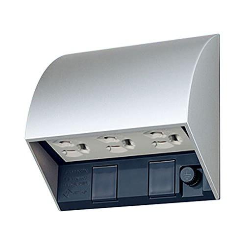 Panasonic WK4603S Smart Grounding Waterproof Triple Outlet, Preventive Type, Earth Terminal Type, For Both Exposed and Recessed Use, White Silver