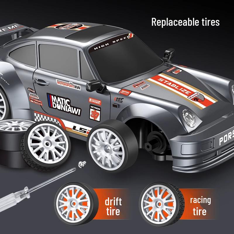 2.4G High-Speed Remote Control Drift Racing Car: Rechargeable, Four-Wheel Drive, Electric Sports Model for Kids.