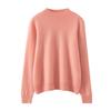 Lekasha Women's 100% Pure Cashmere Half-High Collar Loose Pullover for Autumn/Winter
