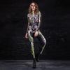 Halloween Costume Bodysuit Women Black Skeleton Design Full Body Suit Party Cosplay Stage Performance