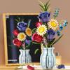 Non-Toxic Creative Puzzle Bricks Assembled Autumn Rose Flower Vase Building Block Set Children Collection Toy Children & Children 787 Pcs
