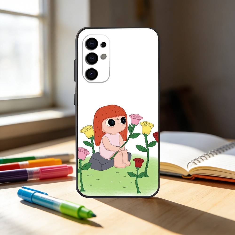 The Hedgehog Girl   Phone Case For Samsung S25,S24,S21,S22,S23,S30,Ultra,S20,Plus,Fe,Note,10,9,5G Black Cover