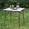 TIMBER RIDGE Outdoor Table Folding 707070cm Telework Weight 4.2kg Load Capacity 45kg Aluminum Roll Table Camping BBQ Storage Bag Included Compact