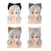Foxes Ear Headband Animes Theme Gatherings Woman Taking Photo Cats Ear Headpiece