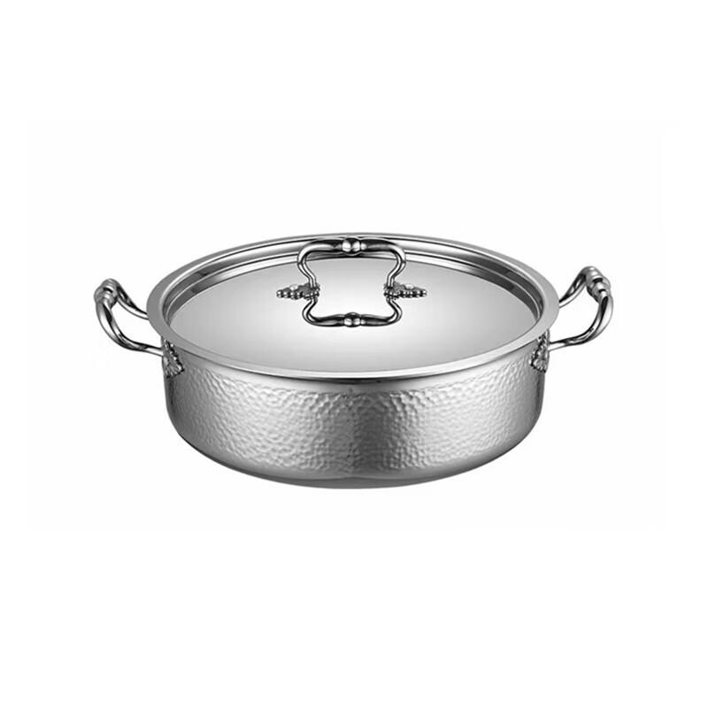Jing Qing Fu 304 Stainless Steel Hammered Rose Gold Hot Pot