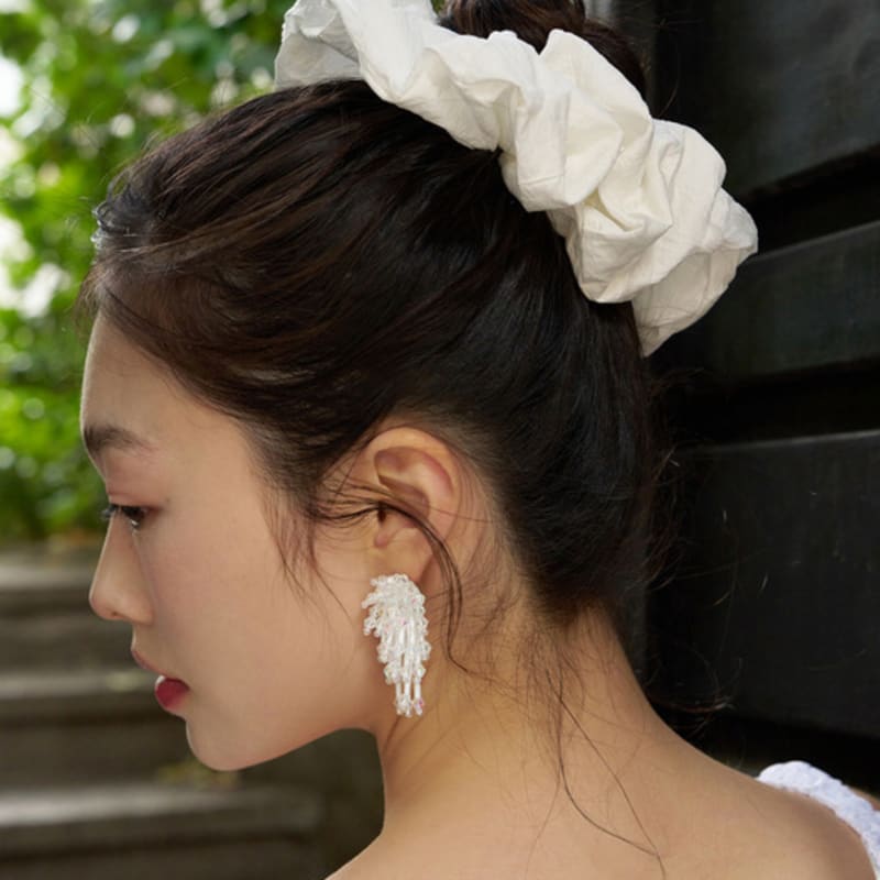 

Хлопковая резинка-скранчи с рисунком «Фантастическая планета» pattern cotton scrunchie