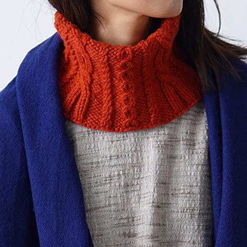 Knitworm Merino Yarn, 5 Balls, Large, Extra Thick, 40g (Approx. 56m), Made in Japan, 104 Red