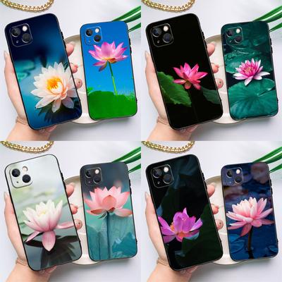 Summer Lotus Case For iPhone 15 14 13 12 11 Pro Max X XS Max XR 7 8 Plus SE 2020 2022 Bumper Case Cover