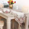 Table Runner Embroidered Floral Lace Fabric Translucent Gauze Table Cloth