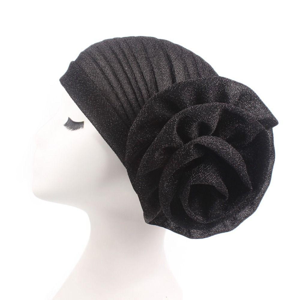 Big Rose Flower Head Wraps Headwear Nigerian Wedding Geles African Turban Caps Party Headgear