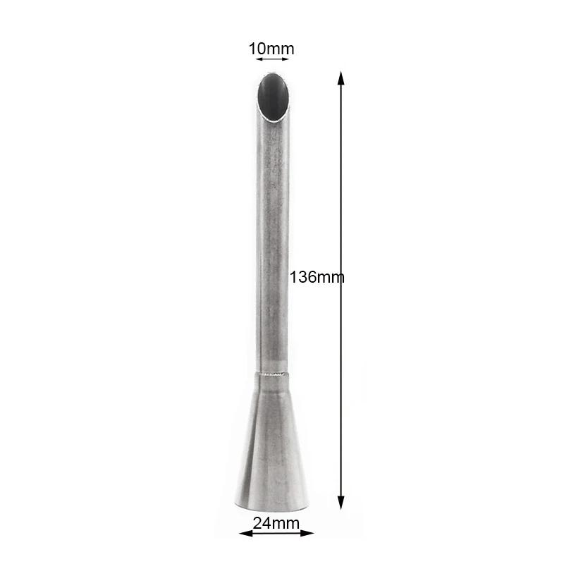 1-4pcs Cream Icing Piping Nozzles Stainless Steel Eclair Puff Nozzles Cupcake Filling Tubes Pastry Injector Syringe Piping Tips