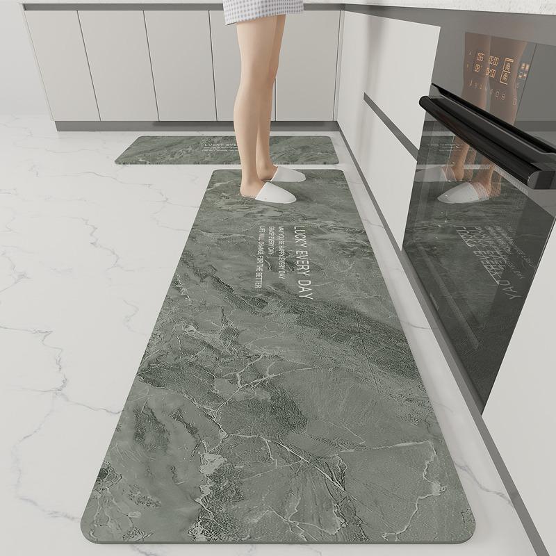

Kitchen Floor Mat Marble Art Pattern Waterproof Oil-proof Scrubbable Pvc Carpet Dirt-resistant Floor Mats Alfombra 1pc 50x80cm