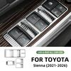 For Toyota Sienna XL40 2021 2022 2023 2024 2025 2026 Silver Window Lift Button Frame.