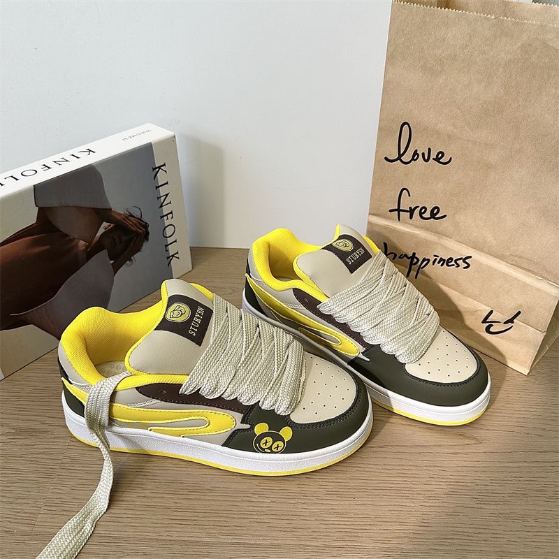 Color Matching Design Sense Bread Shoes Women's Tide Spring New Original Versatile Sports Casual Board Shoes