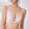 Ladies Sexy Soft Underwire Underwear French Lace Ultra-thin Bra