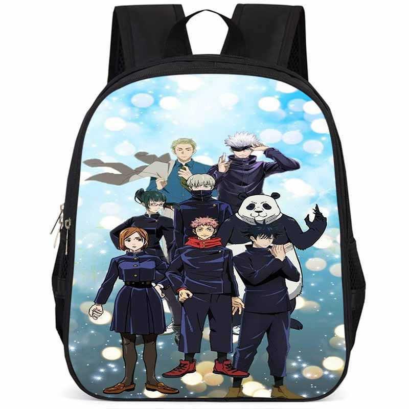 Durable Large Capacity 15 Inch Jujutsu Kaisen Backpack For Kids Lightweight Oxford Cloth School Bag