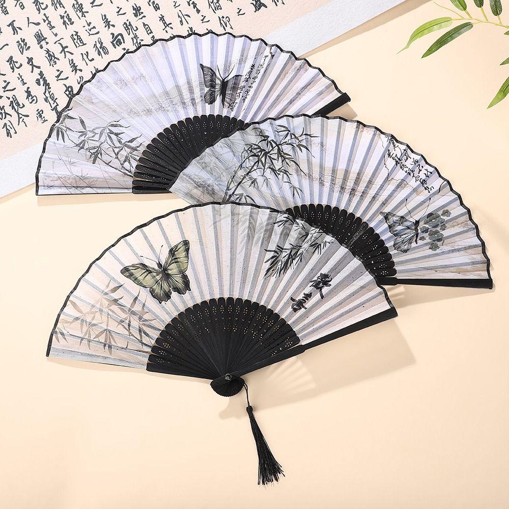 Chinese Style Handheld Fan Retro Cool Fan Creative Folding Butterfly Fan  Home Decor