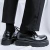 2024 new leather shoes men's Korean version trend versatile breathable shoes British style thick-soled formal men's shoes 6123-R