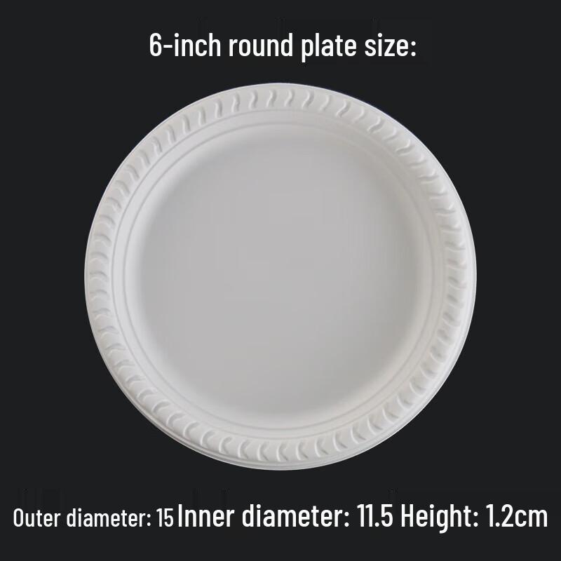 

CHULV Biodegradable 6-inch Disposable Round Plates
