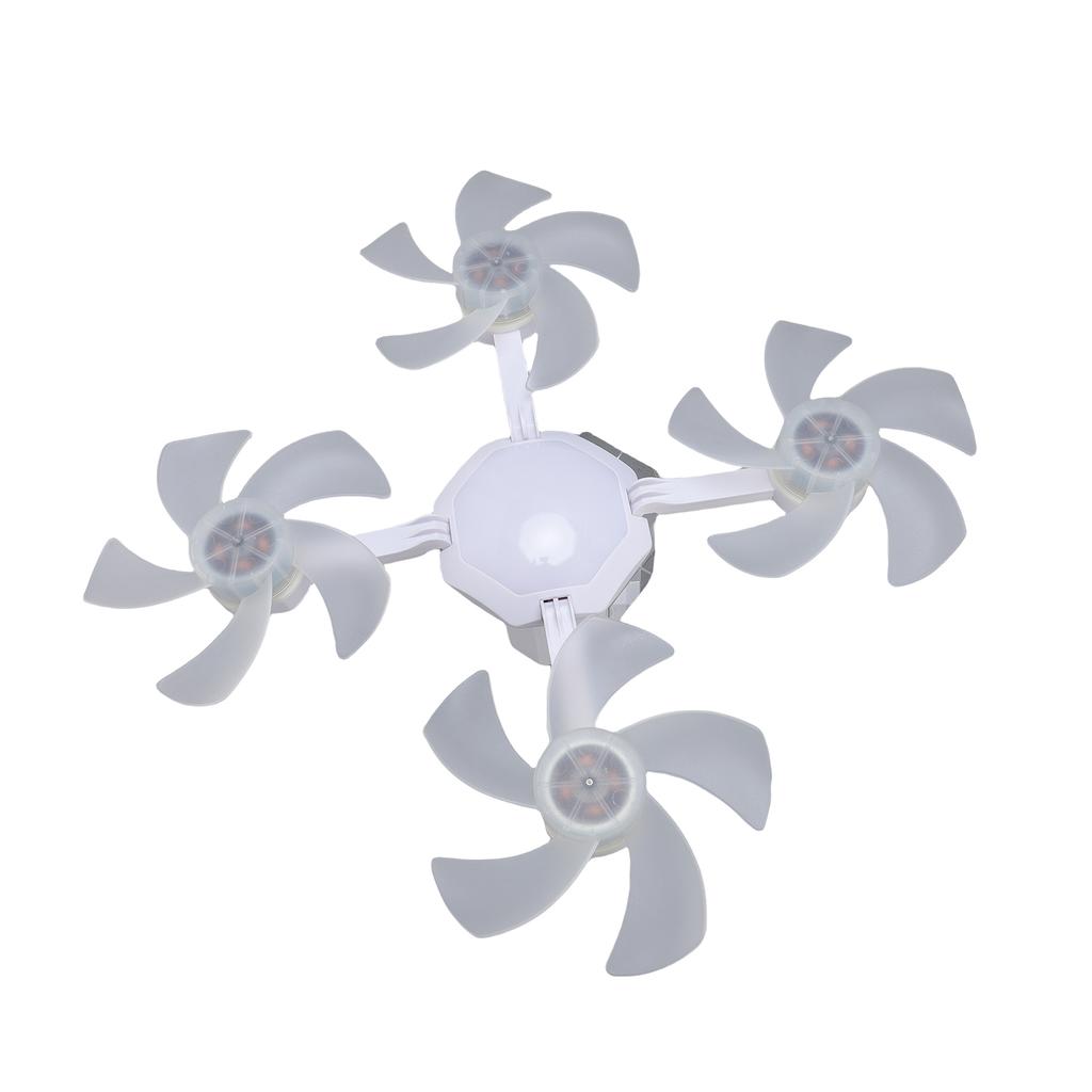 Ceiling Fan with LED Light Remote Control 3 Adjustable Speeds E27 Thread for Bedroom Living Room