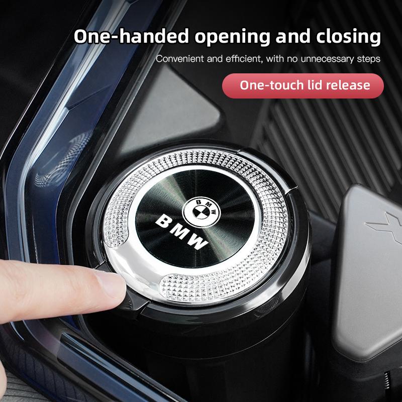 For BMW E88 High-end Car Black Ashtray Portable Ashtrays Cup Auto Interiors For BMW Performance E90 F20 E46 E60 E70 E39 E36 E87 X7 X5 X6 E48