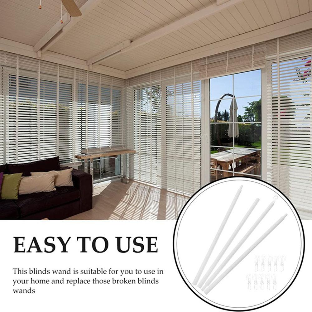 Adjustable 117cm shutter curtain pull rod for blinds with reliable plastic material and secure multi stage locking feature