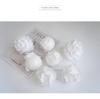White Glitter Petal Foam Christmas Ball Ornaments for Tree Decorations