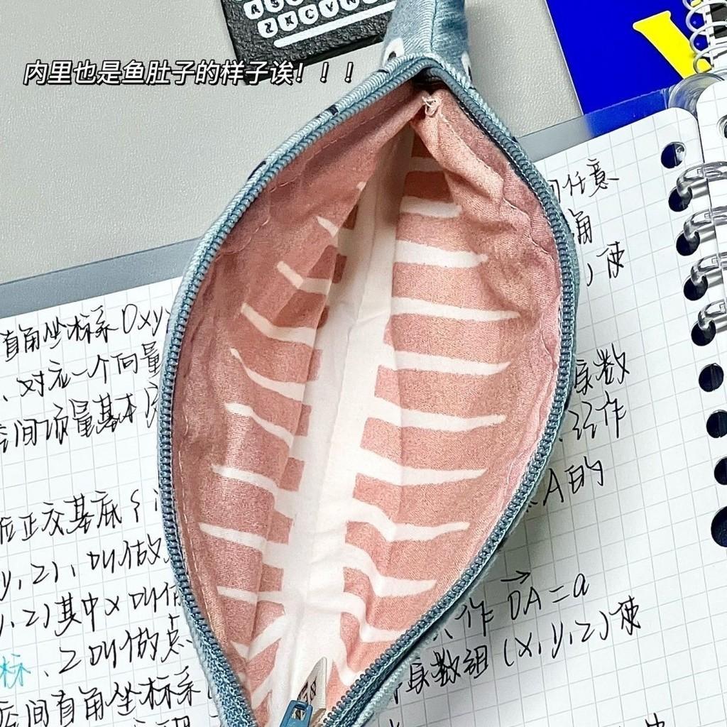 Small fish grouper pencil case creative thickened storage bag stationery bag