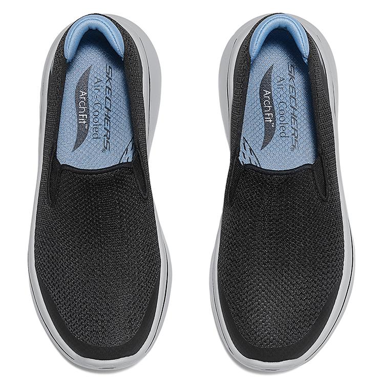 Skechers Sport Series Fashion Comfortable Durable Breathable Low-Top Casual Shoes Women Sneaker Black Blue 125841-BKBL