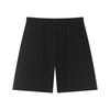 NH01 Herren Sportshorts, Elastischer Bund, Lässige Fitnessshorts, Schwarze Baumwolle Trainings- & Streetwear-Hose