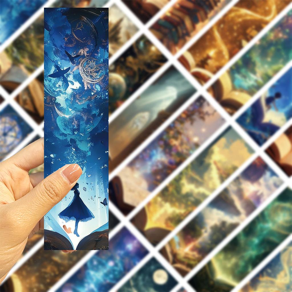 30 Sheets/Set Creative Bookmarks Fantasy Reading Book Marker Aesthetic Paper Bookmarks Page Marker for Teacher Student