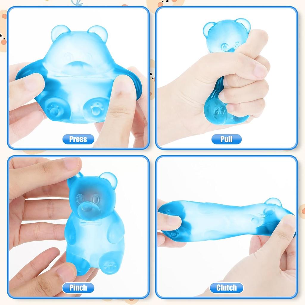 Stressbär Knete Ball Gummibärchen Spielzeug Zuckergefüllte Knete Spielzeug Für Kinder Stressabbau Ultra-Weich Dekompression Entlüftungs Spielzeug