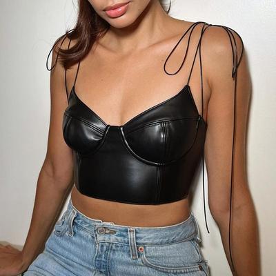 Damski jesienny seksowny top typu halter