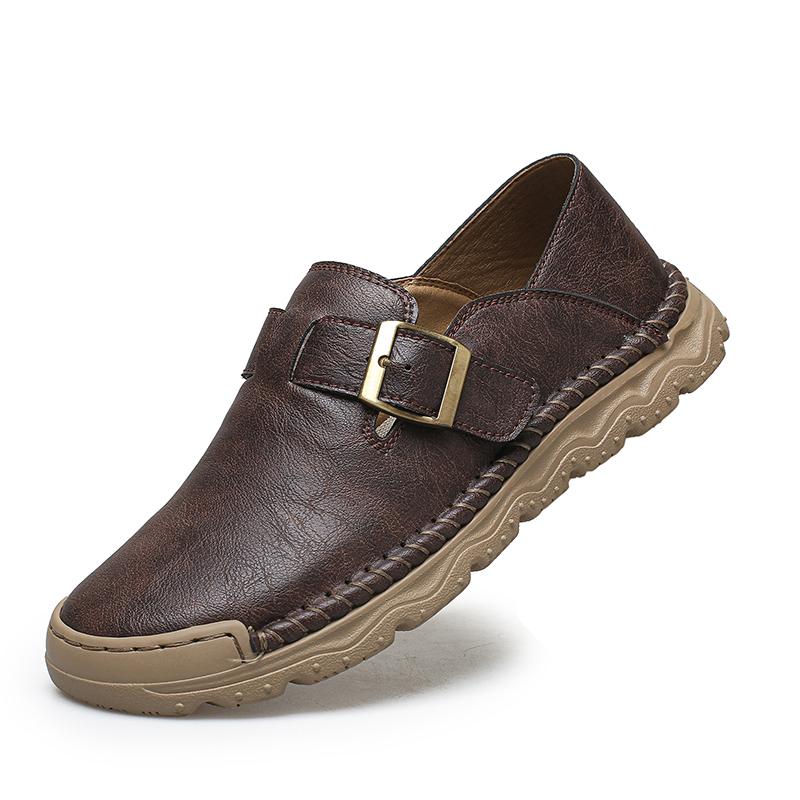 Fashion Fashionable Men's Breathable Non Slip Casual Leather Shoes for Spring Comfortable Outdoor Sports Leisure Hiking Shoes for Men