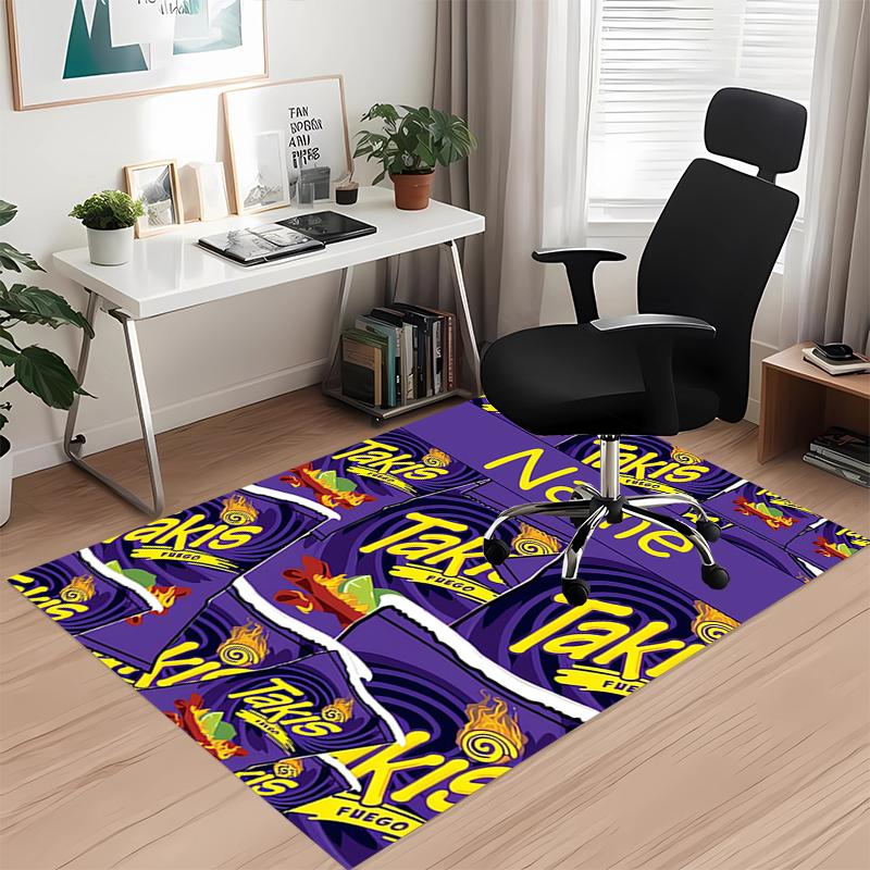 Tappeto Stampato Takis Fuego con Nome Personalizzato, per Sedia da Ufficio Soggiorno Camera da Letto Cucina Decorazioni Regali.