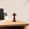 Wooden Cross Ornament Wooden Cross With Base Magnet Decorative Cross Wooden Crafts Ornament